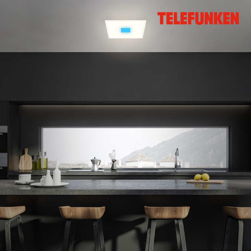 Telefunken 319106TF - LED RGBW prigušiva plafonska svetiljka LED/24W/230V 2700-6500K bela + daljinski upravljač
