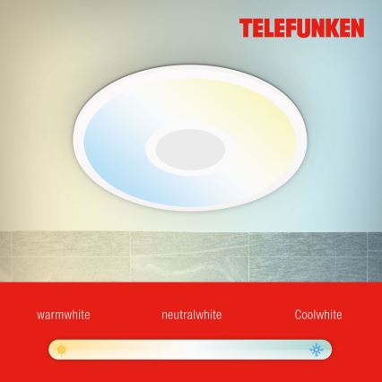 Telefunken 319306TF - LED RGBW prigušiva svetiljka LED/22W/230V 2700-6500K + daljinski upravljač