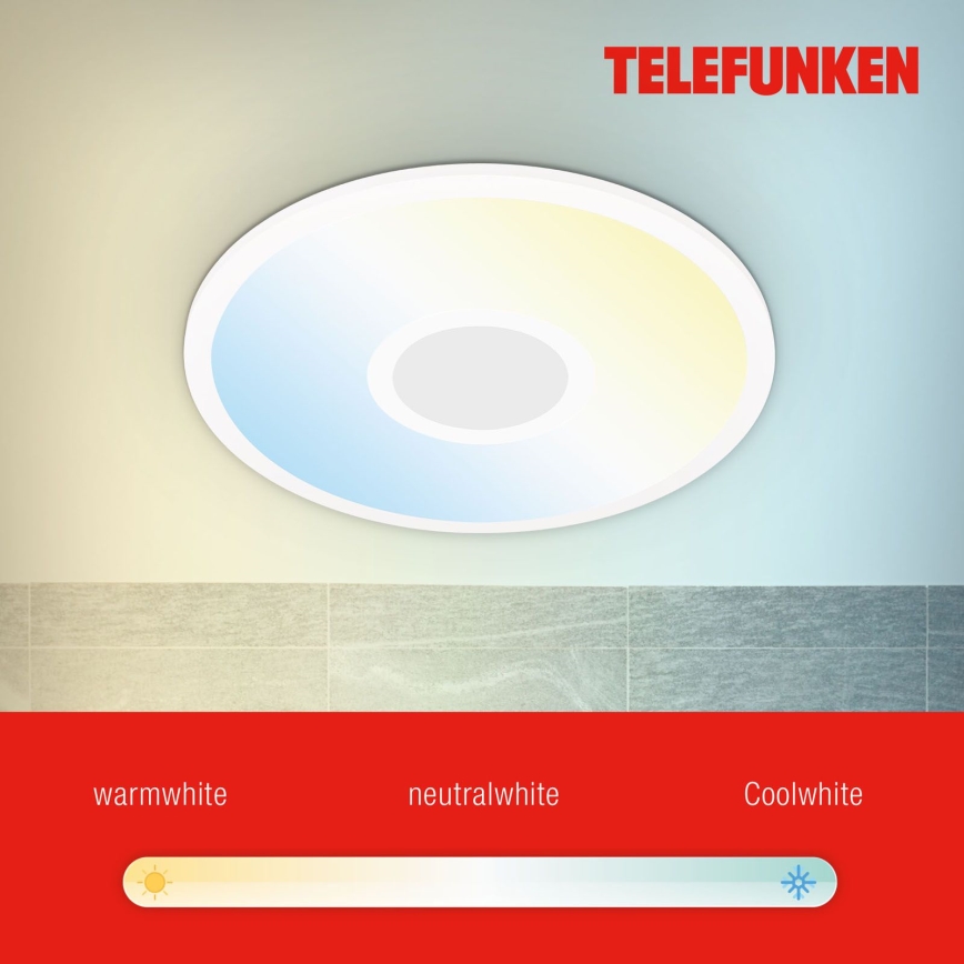 Telefunken 319306TF - LED RGBW prigušiva svetiljka LED/22W/230V 2700-6500K + daljinski upravljač