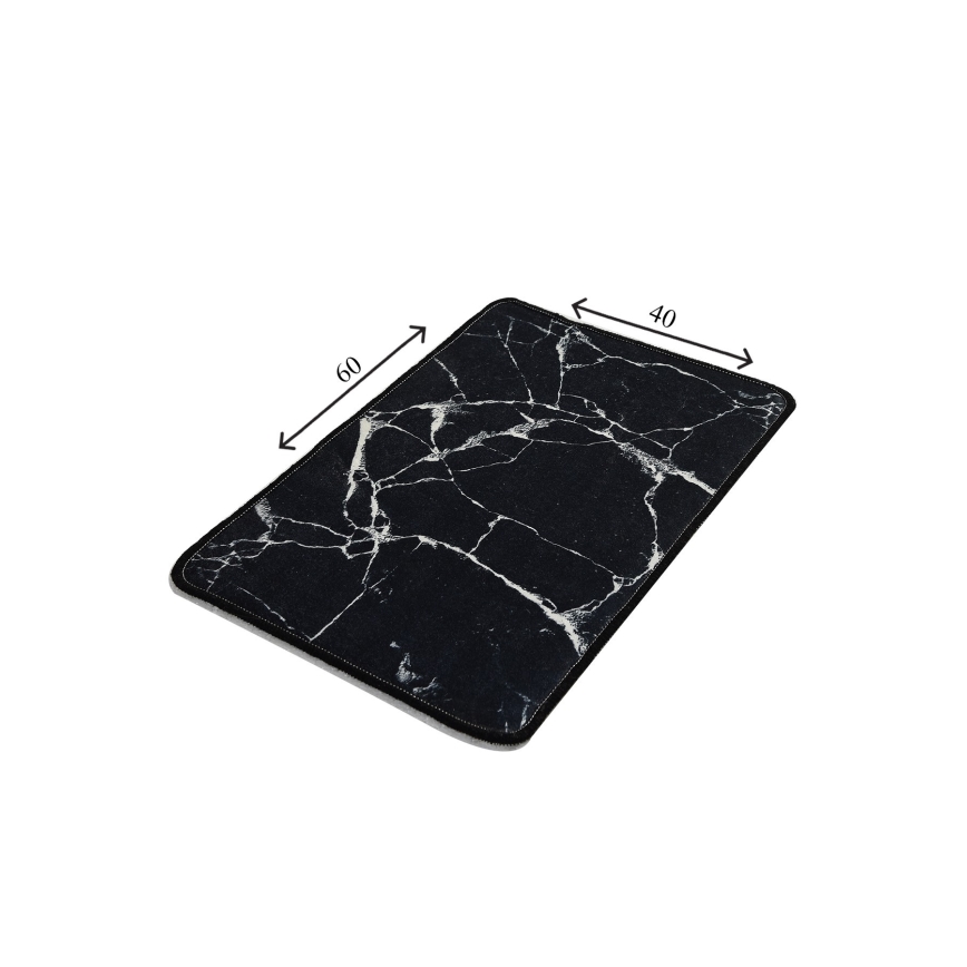 Tepih za kupatilo MARBLE 40x60 cm crno