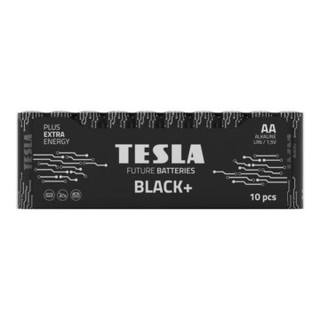 Tesla Batteries - 10 kom alkalna baterija AA BLACK+ 1,5 V 2800 mAh