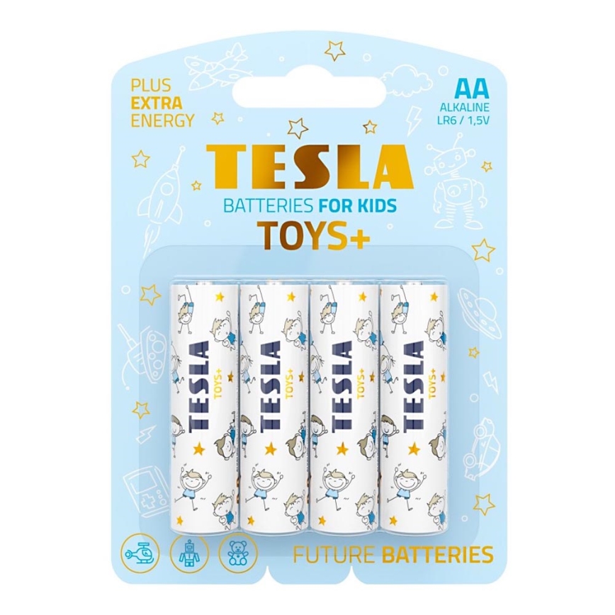 Tesla Batteries - Alkalna baterija AA TOYS+ 1,5V 2900 mAh, 4 kom