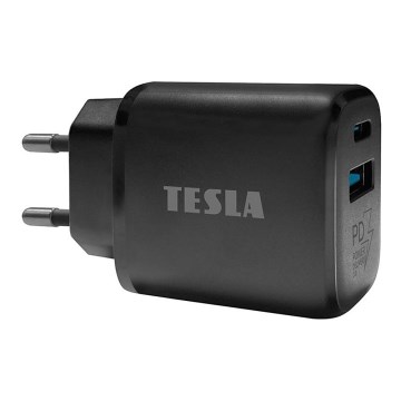 TESLA Electronics - Adapter za brzo punjenje Power Delivery 25 W, crni