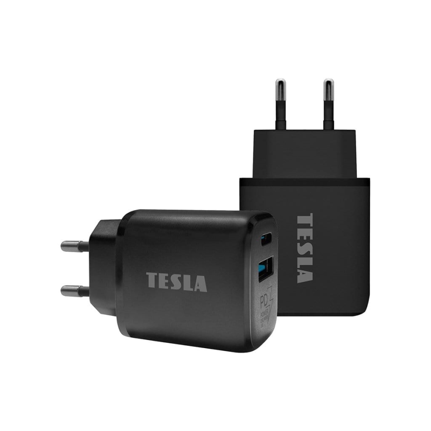 TESLA Electronics - Adapter za brzo punjenje Power Delivery 25 W, crni