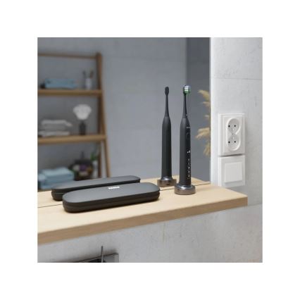 TESLA Smart - KOMPLET od 4 rezervne glave za soničnu četkicu TS400, crne boje