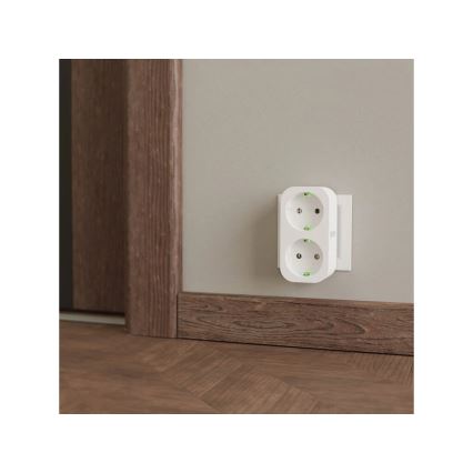 TESLA Smart - Pametna razvodna utičnica 2x16A/230V Tip F Wi-Fi Tuya