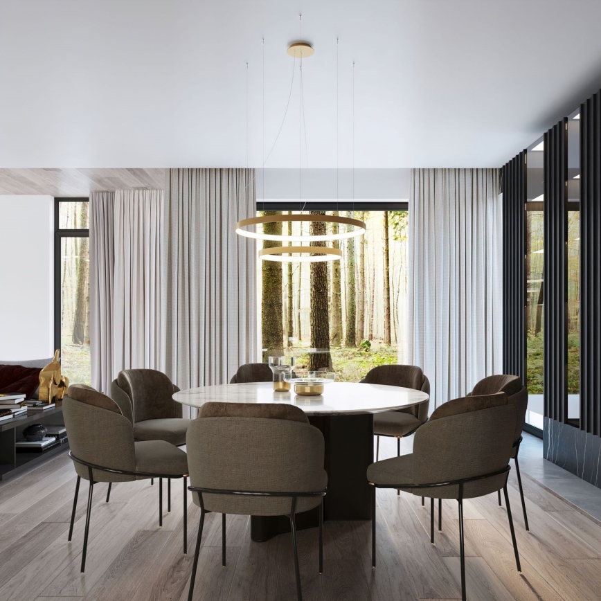 Thoro TH.214 - LED luster na sajli RIO LED/80W/230V CRI 90 3000K zlatna