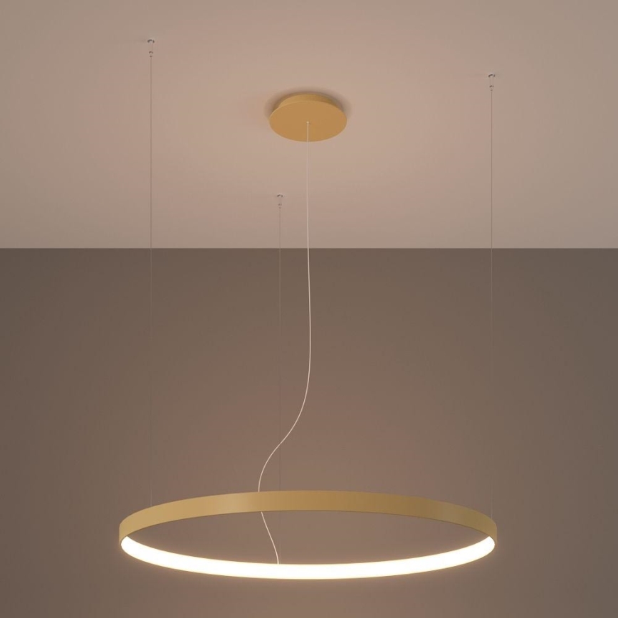 Thoro TH.216 - LED luster na sajli RIO LED/30W/230V CRI 90 3000K prečnik 55 cm zlatna