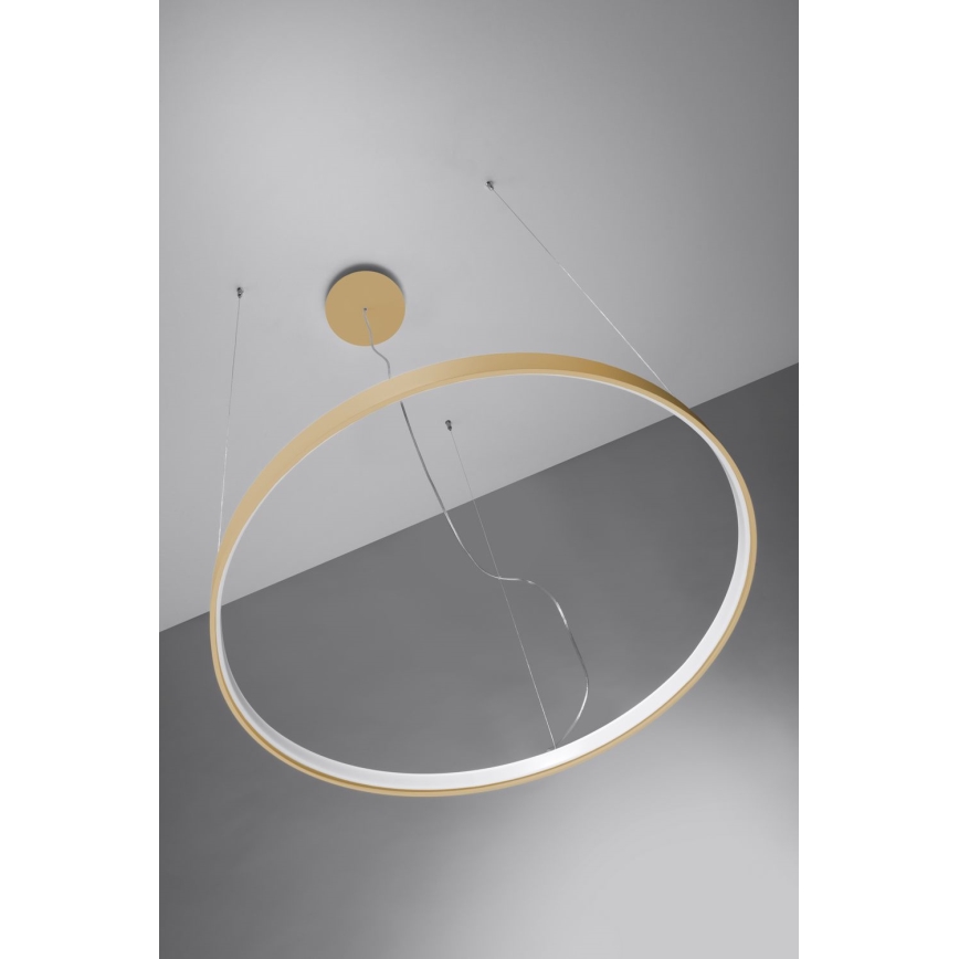 Thoro TH.216 - LED luster na sajli RIO LED/30W/230V CRI 90 3000K prečnik 55 cm zlatna