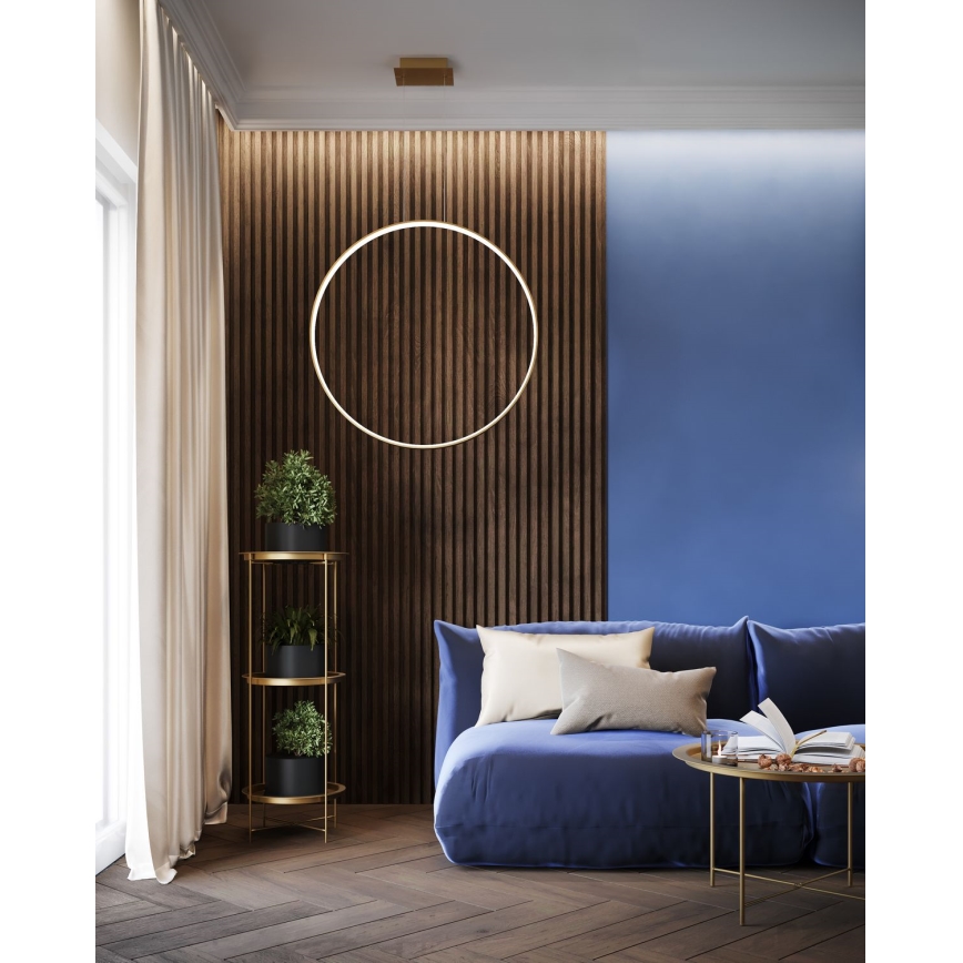 Thoro TH.220 - LED luster na sajli RIO LED/30W/230V CRI 90 3000K prečnik 55 cm zlatna