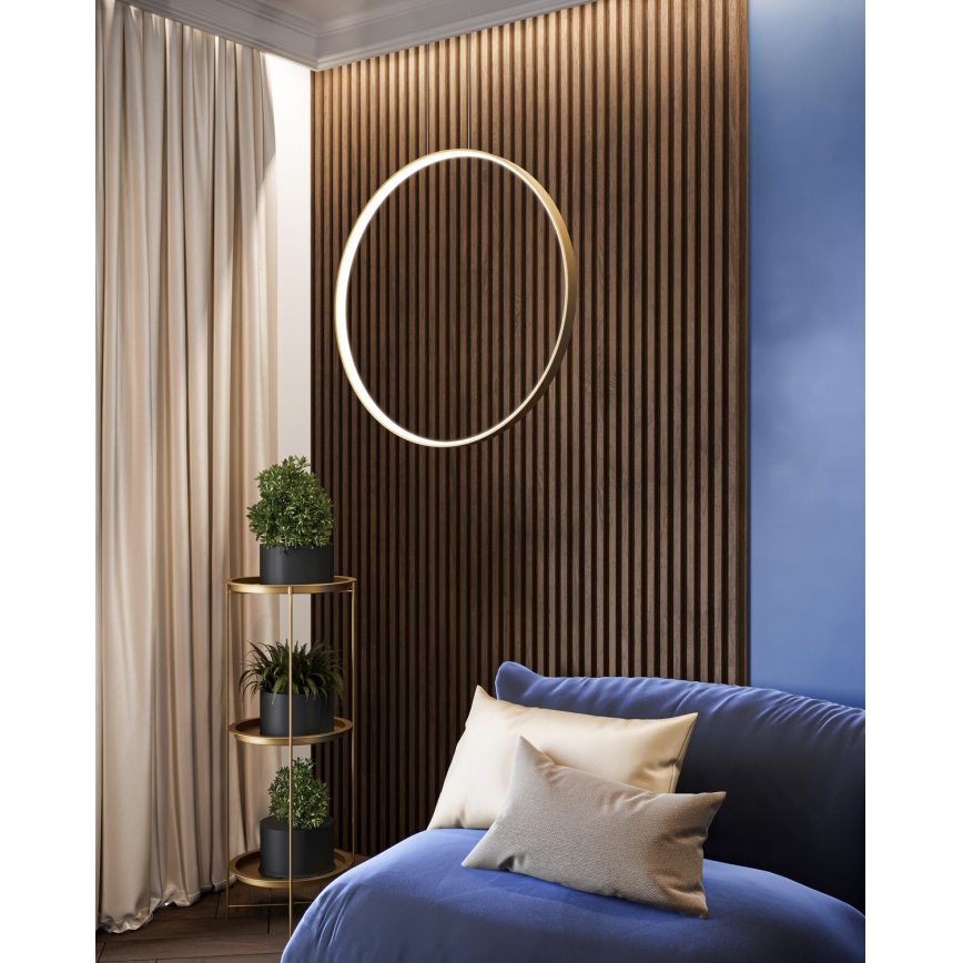 Thoro TH.220 - LED luster na sajli RIO LED/30W/230V CRI 90 3000K prečnik 55 cm zlatna