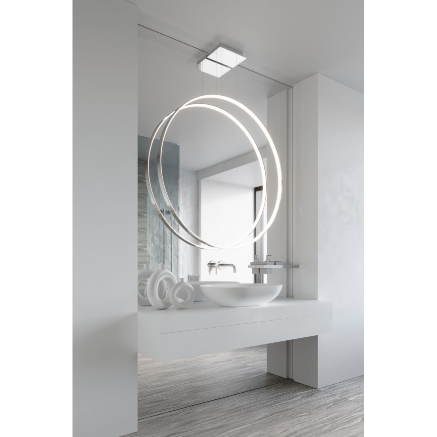 Thoro TH.249 - LED luster RIO na sajli, LED 50W/230V, CRI 90, 4000K, prečnik 78 cm, sjajni hrom