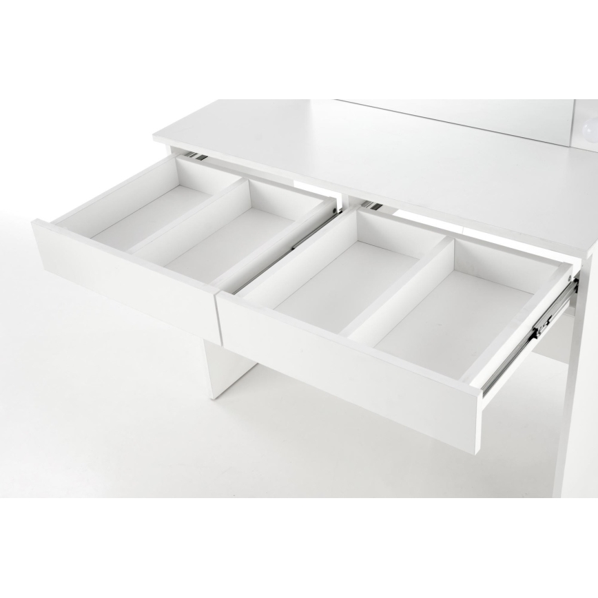 Toaletni sto sa LED osvetljenjem HOLLYWOOD 140x94 cm bela