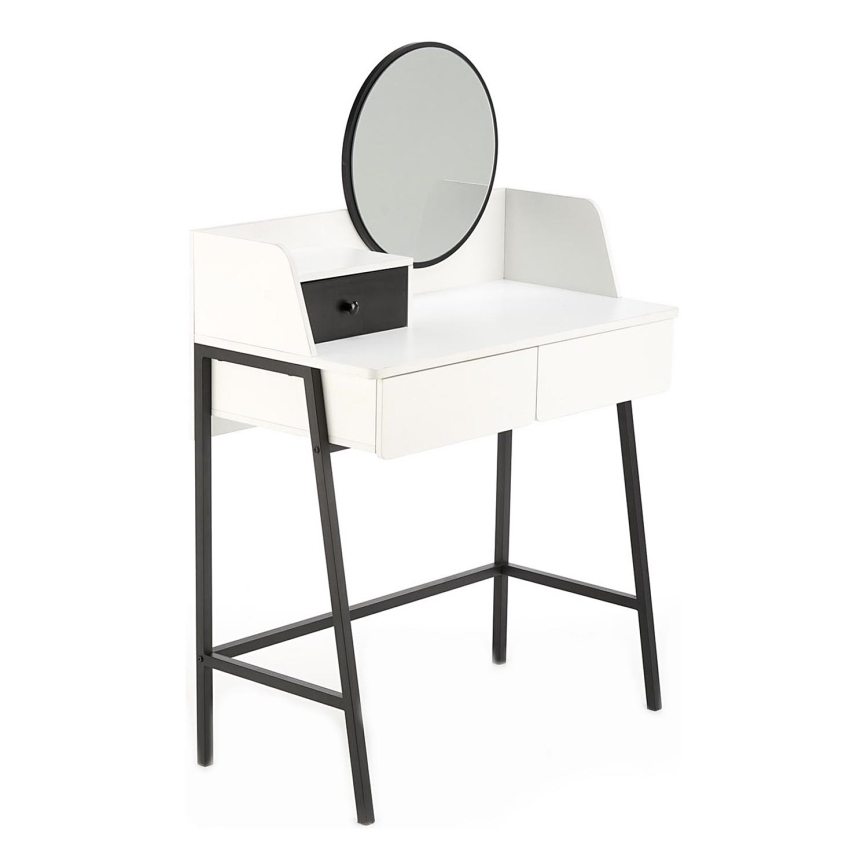 Toaletni stočić AGNES 120x80 cm beli/crni