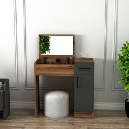 Toaletni stočić INCI 108,8x77 cm orah/crna