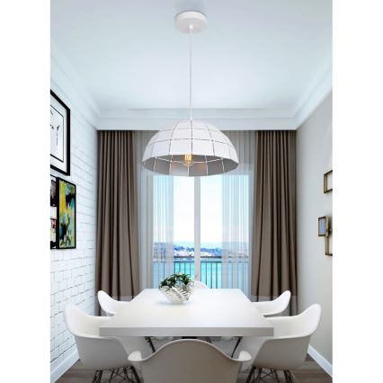 Top Light Apolo 30B - Luster na sajli APOLO 1xE27/40W/230V bela/srebrna