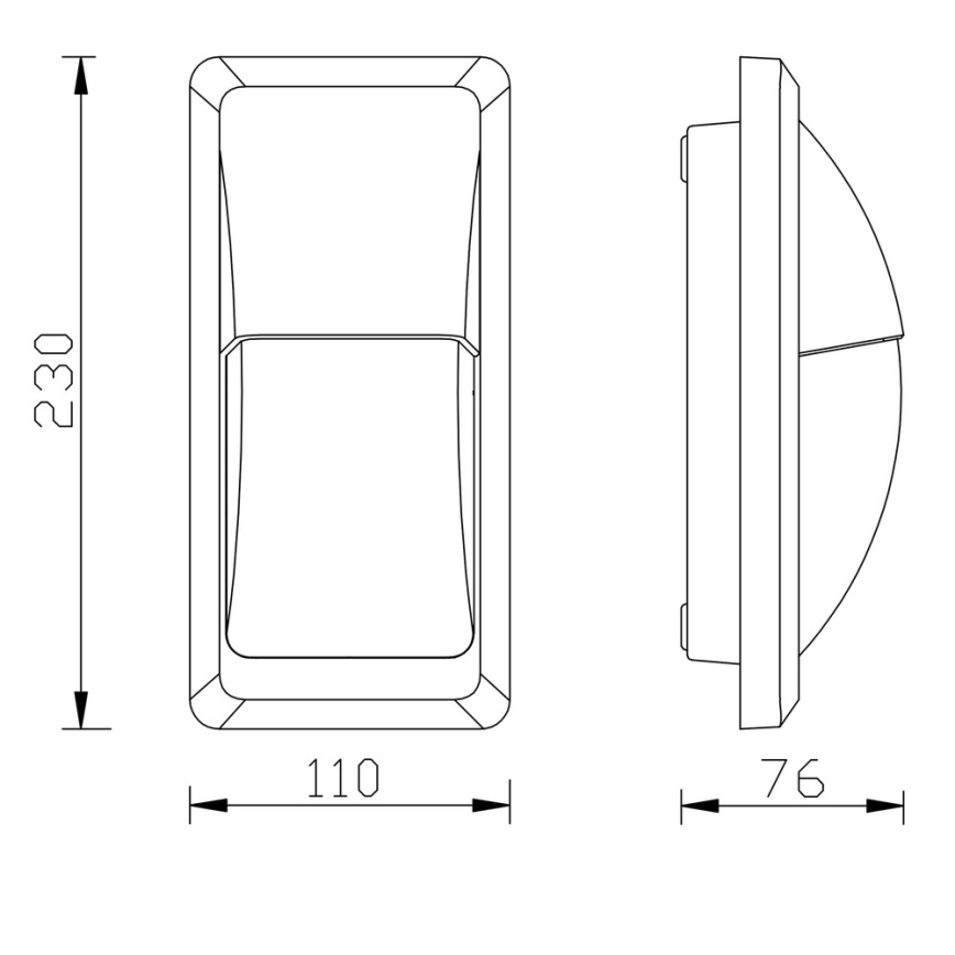 Top Light Avila D - LED spoljašnje zidno svetlo AVILA LED/12W/230V IP65