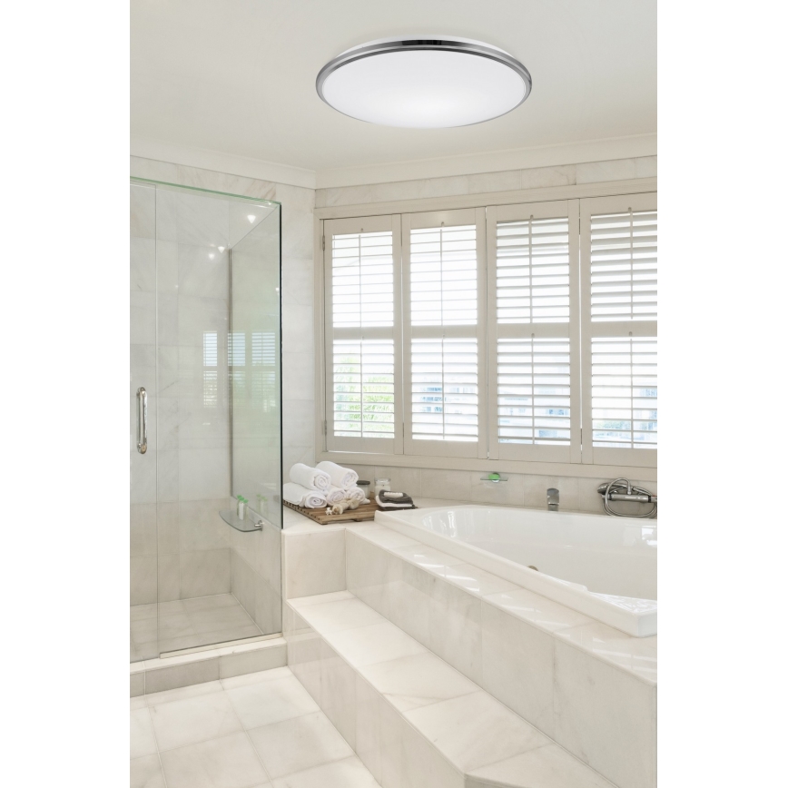 Top Light - LED stropno svetlo za kupatilo SILVER LED/24W/230V IP44 3000/4000/6500K prečnik 39 cm sjajni hrom