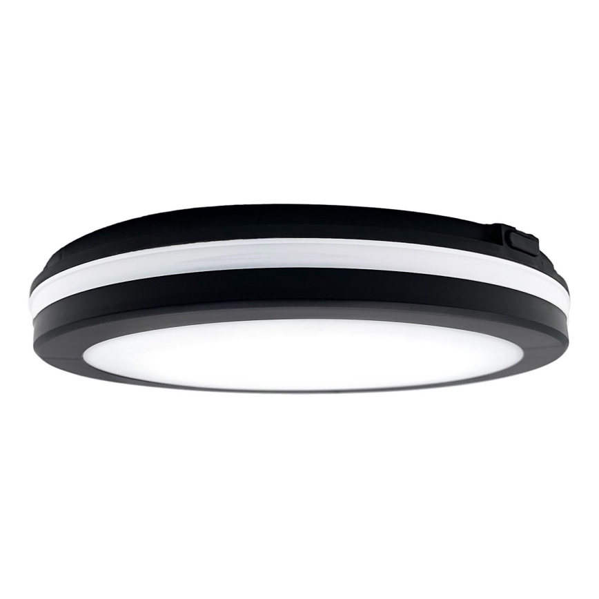 Top Light - LED kupatilsko svetlo COMET LED/24W/230V 3000/4000/6500K IP54 prečnik 30 cm crna