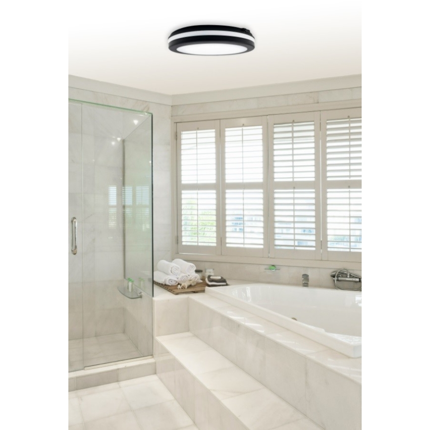 Top Light - LED kupatilsko svetlo COMET LED/24W/230V 3000/4000/6500K IP54 prečnik 30 cm crna
