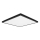 Top Light - LED plafonsko svetlo za kupatilo ONYX LED/24W/230V IP44 3000/4000/6500K 38x38 cm crna