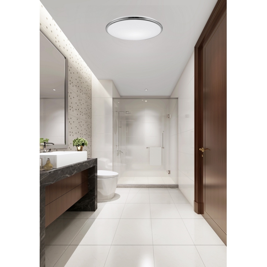 Top Light - LED stropno svetlo za kupatilo SILVER LED/18W/230V IP44 3000/4000/6500K prečnik 34 cm sjajni hrom