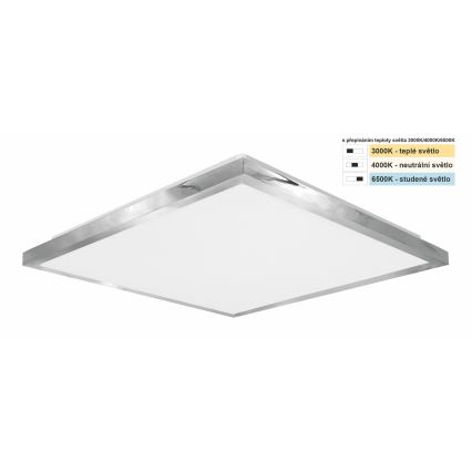 Top Light - LED plafon za kupatilo SILVER LED/24W/230V IP44 3000/4000/6500K 38x38 cm mat hrom