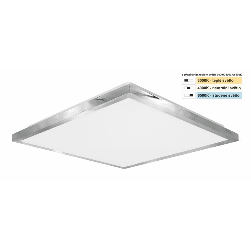 Top Light - LED plafon za kupatilo SILVER LED/24W/230V IP44 3000/4000/6500K 38x38 cm mat hrom