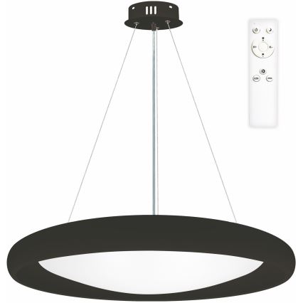 Top Light - prigušiva LED luster na sajli SALERNO LED/60W/230V 3000-6500K prečnik 60 cm crna + daljinski upravljač