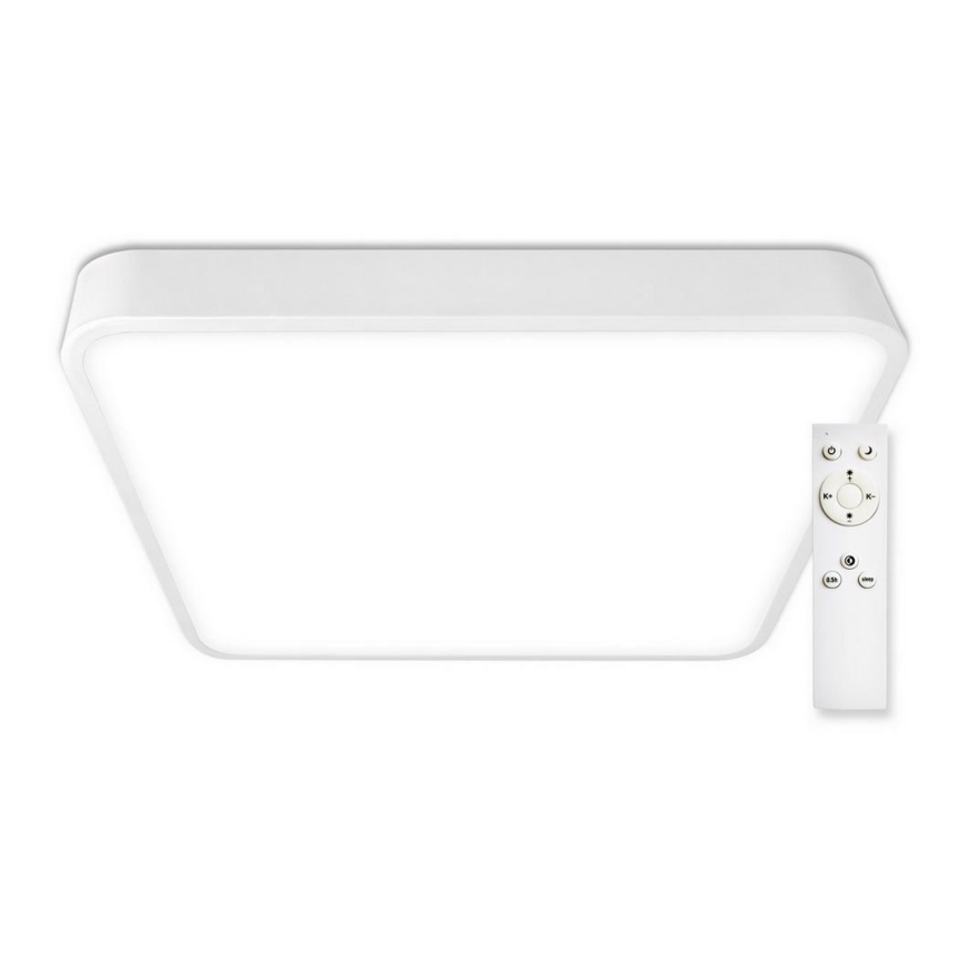 Top Light - LED prigušiva plafonska lampa METAL LED/60W/230V kvadratna bela + daljinski upravljač