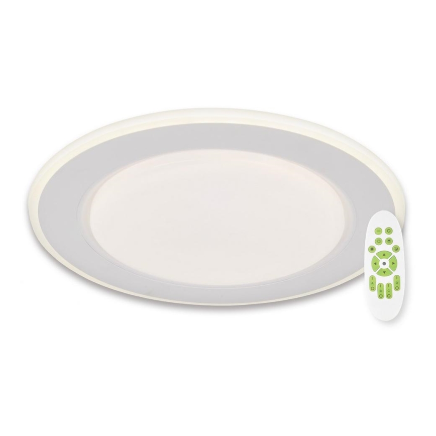 Top Light - LED prigušiva stropna svetiljka NORMAN LED/51W/230V Ø 39 cm bela + daljinski upravljač