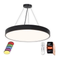 Top Light - LED RGB prigušiva viseća lampa na sajli METAL LED/60W/230V Wi-Fi Tuya crna + daljinski upravljač