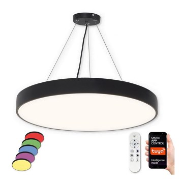 Top Light - LED RGB prigušiva viseća lampa na sajli METAL LED/60W/230V Wi-Fi Tuya crna + daljinski upravljač