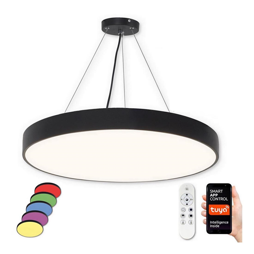 Top Light - LED RGB prigušiva viseća lampa na sajli METAL LED/60W/230V Wi-Fi Tuya crna + daljinski upravljač