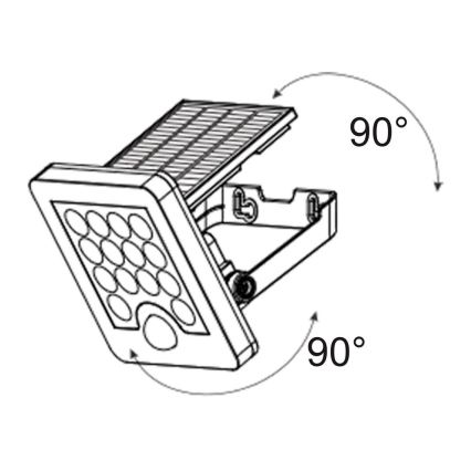 Top Light - LED solarni zidni reflektor sa senzorom HELEON S LED/5W/3,7V IP65 4000K 1800 mAh