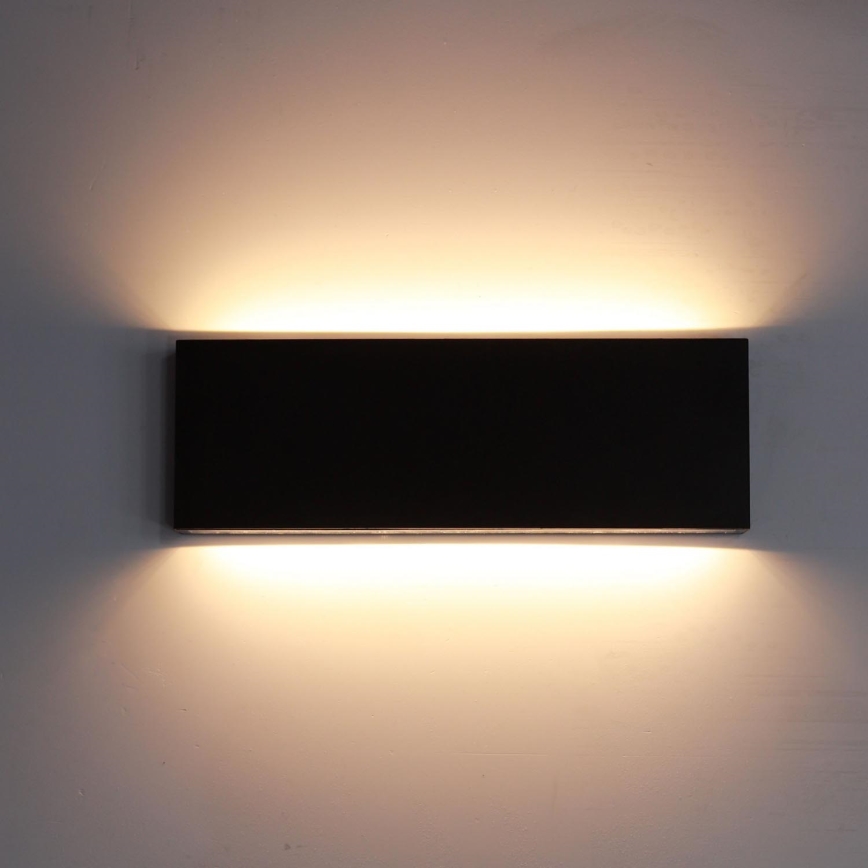 Top Light - LED spoljašnja zidna svetiljka OBLIGO LED/12W/230V IP65 crna