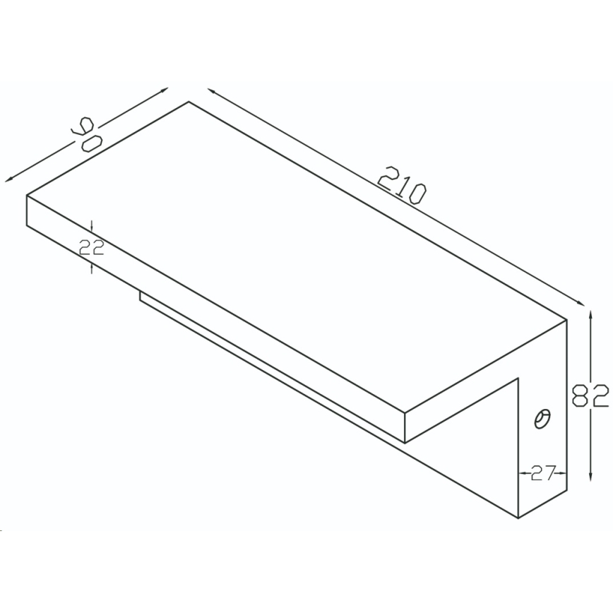 Top Light - LED spoljašnje zidno svetlo sa senzorom ELON, LED/10W/230V, 4000K, IP54