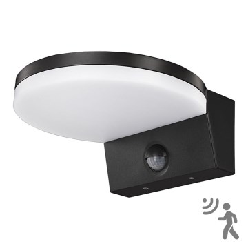 Top Light - LED spoljašnja zidna svetiljka sa senzorom NOVARA LED/15W/230V IP65 crna