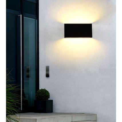 Top Light - LED spoljašnja zidna svetiljka OBLIGO LED/12W/230V IP65 crna