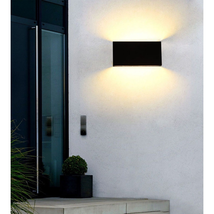Top Light - LED spoljašnja zidna svetiljka OBLIGO LED/12W/230V IP65 crna