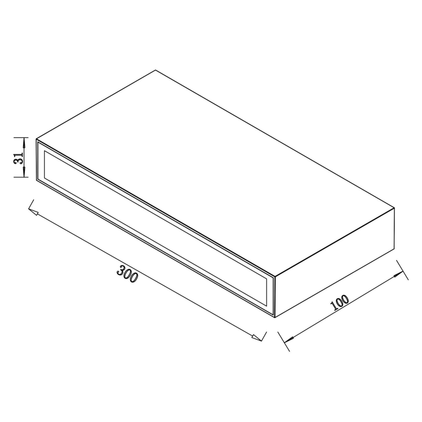Top Light - LED spoljašnja zidna svetiljka OBLIGO LED/12W/230V IP65 crna