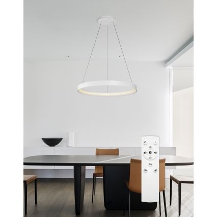 Top Light - LED prigušiva luster na sajli ORBIT LED/40W/230V 3000-6500K prečnik 50 cm bela + daljinski upravljač