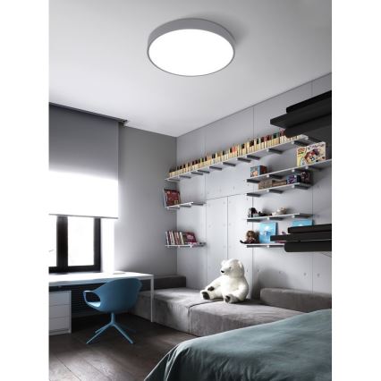 Top Light Metal 40S RC - prigušiva LED plafonska svetiljka LED/51W/230V siva + daljinski upravljač