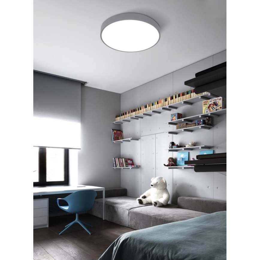 Top Light Metal 40S RC - prigušiva LED plafonska svetiljka LED/51W/230V siva + daljinski upravljač