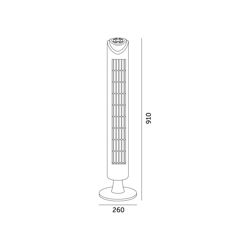 Tornjski ventilator LISSE 45W/230V 91,4 cm crne boje + daljinski upravljač