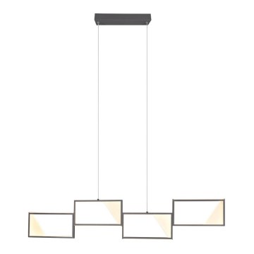 Trio - LED luster na sajli CAFU, prigušiva, 4xLED/7W/230V