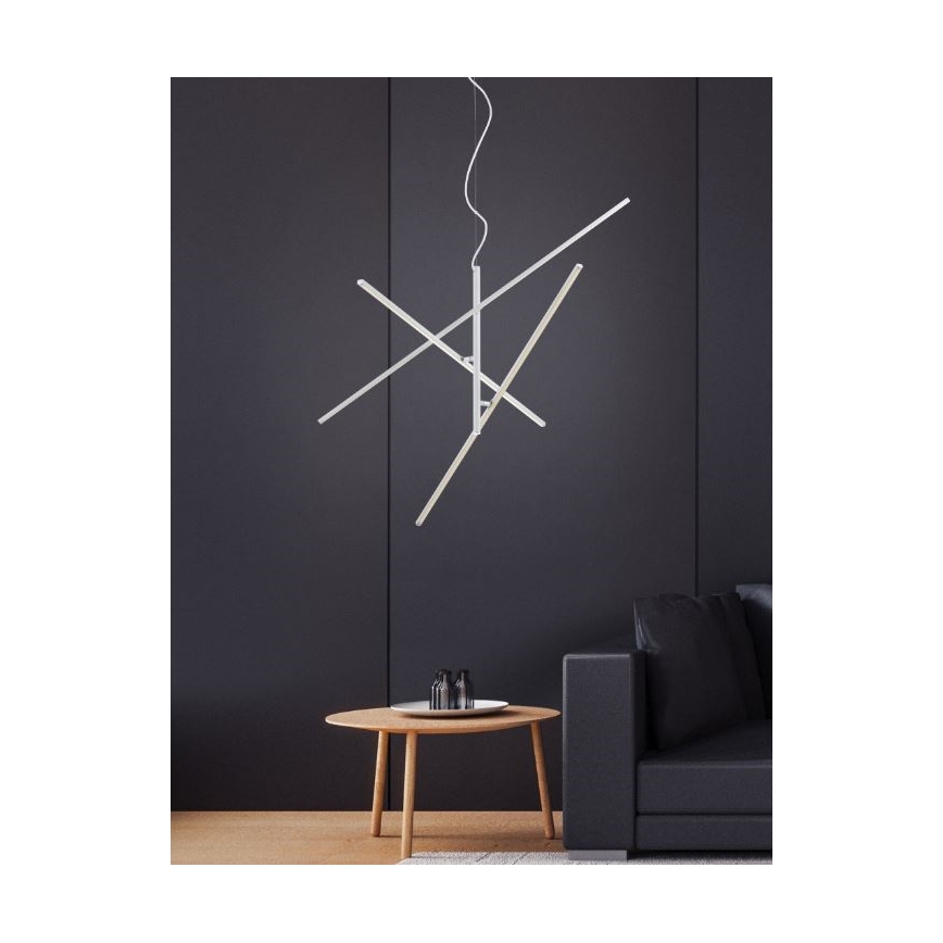 Trio - LED prigušiva luster na sajli TIRIAC 3xLED/8,5W/230V bela