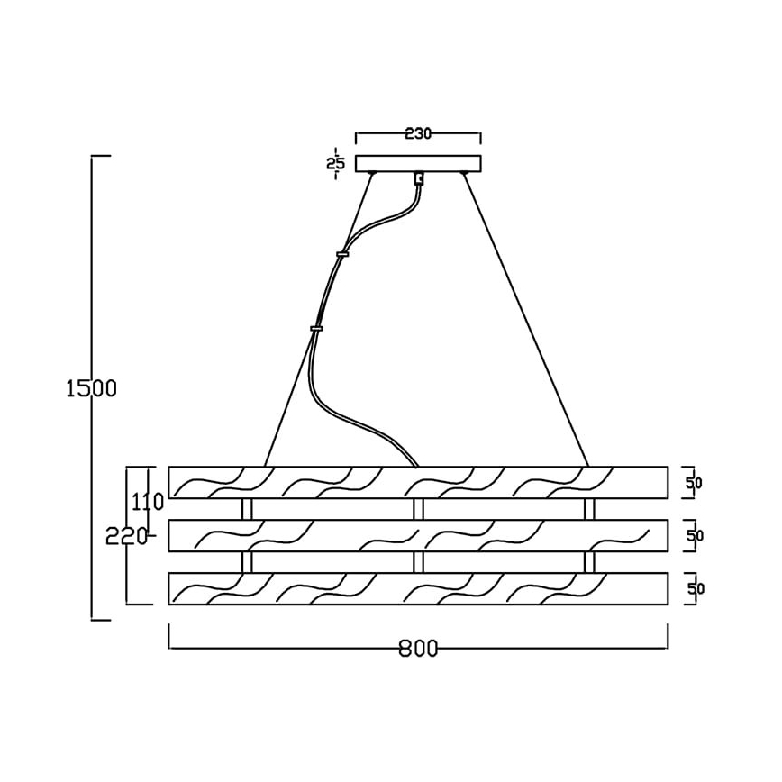 Trio - Luster na sajli DUNCAN 4xE14/40W/230V