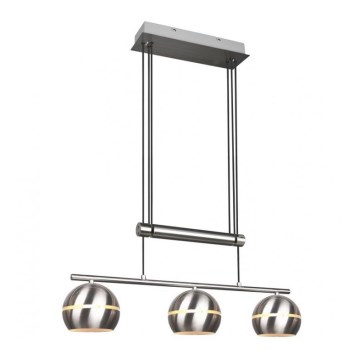 Trio - Luster na sajli FLETCHER 3xE14/40W/230V matni hrom