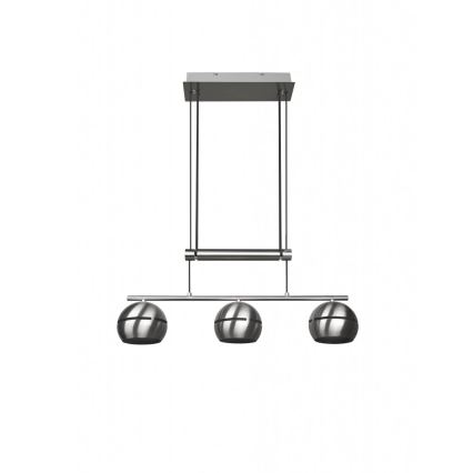 Trio - Luster na sajli FLETCHER 3xE14/40W/230V matni hrom